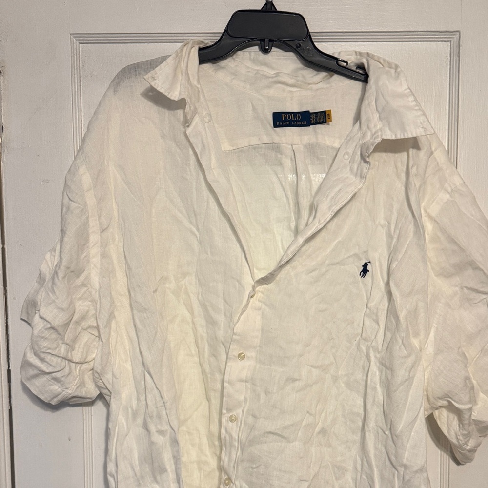Polo by Ralph Lauren Men's Cream Button Down Shirt